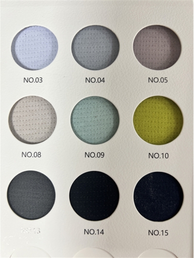 GZ-DZLP F079 Mesh quick-drying cotton Specification: 170CM*145g/㎡ Ingredients: 50% composite elastic fiber 50% Polyester 7A antibacterial breathable anti-wrinkle soft moisture absorption and perspiration instant cooling contact coolness coefficient J/ (CM back view